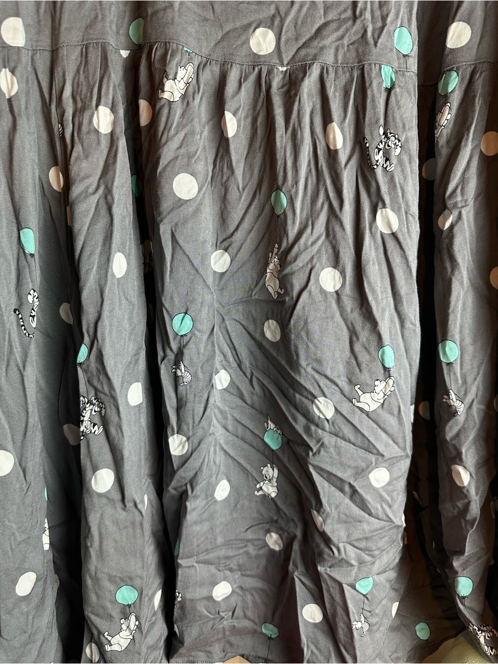 Gray Polka Dot Dress Winnie the Pooh print plus size 5X from torrid - Picture 4 of 8